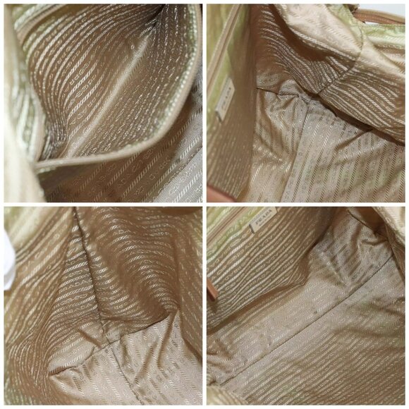 PRADA Hand Bag Nylon Beige Auth - Picture 13 of 15